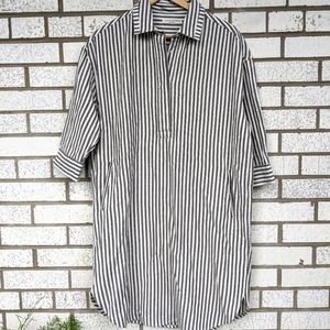 Circle of Trust 100% Linen Shirt Dress Striped